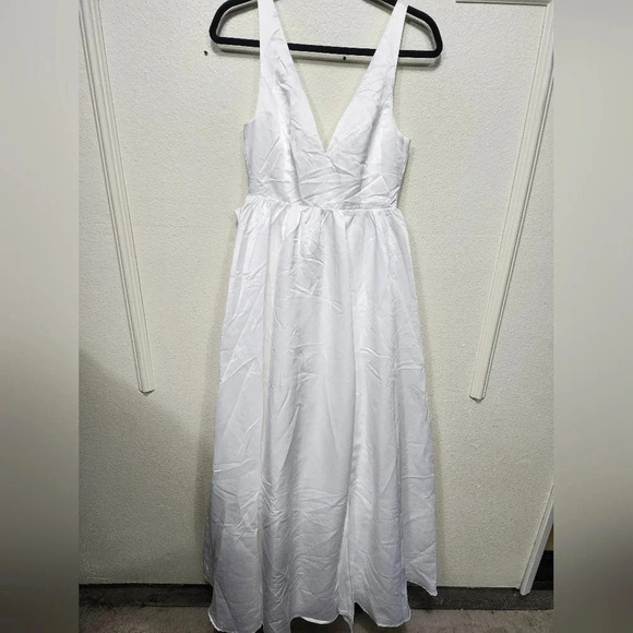 Lulus Blissfully Beloved Ivory Backless A-Line Bow Maxi Dress Wedding Bride - Picture 6 of 12